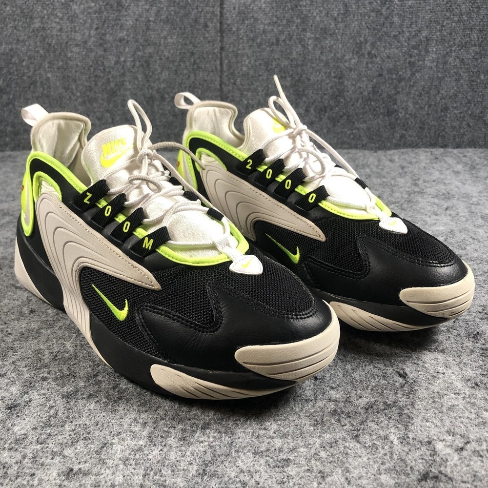 Nike Zoom 2K Shoes Mens Size 9 Black Volt AO0269-004 Running Sneaker‎